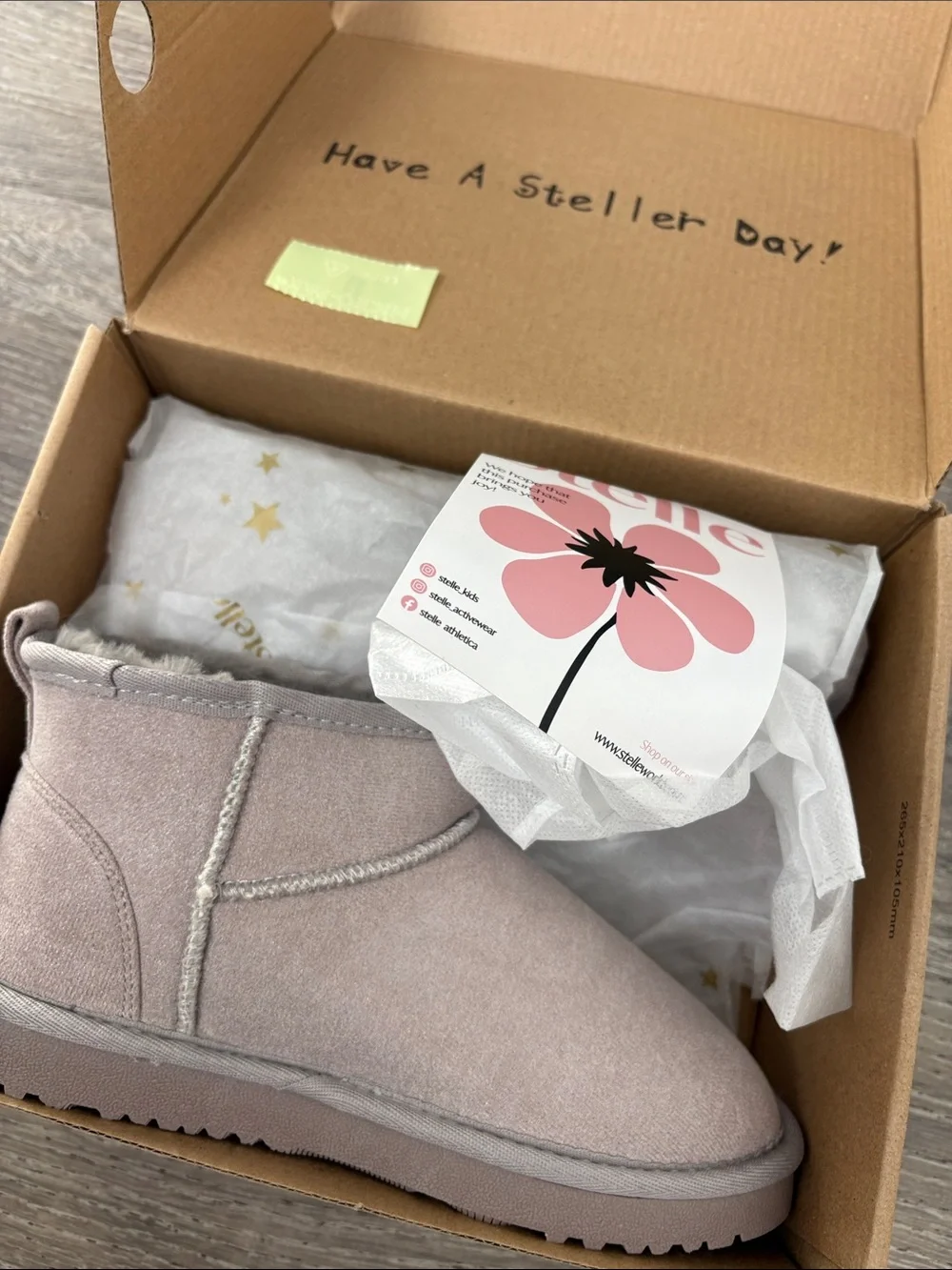 Kids Short Winter Boots - Light Taupe